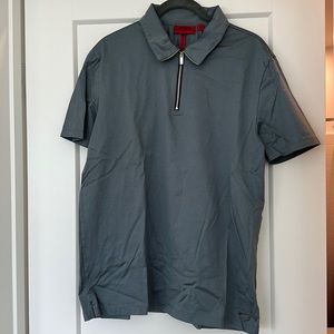 Hugo zipped gray polo shirt